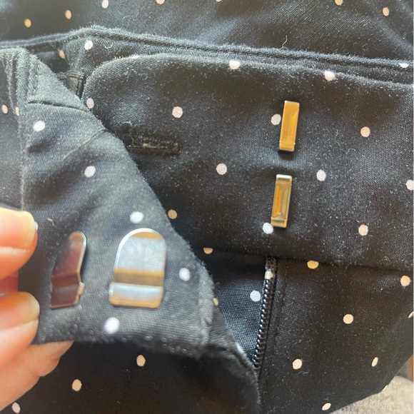 Liz Claiborne Career Petite Cropped Emma Classic Pants 10‎ Polka Dot Mid Rise - Picture 5 of 8